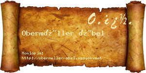 Obermüller Ábel névjegykártya